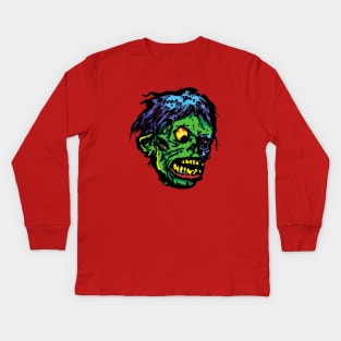 Vintage Shock Monster Comic Book Backpages Kids Long Sleeve T-Shirt